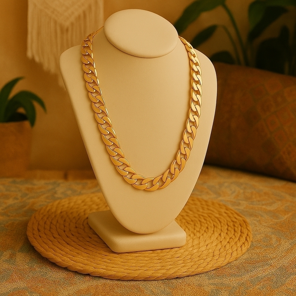 💥 Pretty Bird 18K Yellow Gold Plated Large Link Chain – 24 Inch